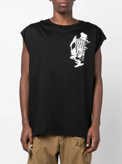 Shop Acronym Graphic-print Tank Top In Schwarz