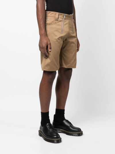 Gmbh Double-zip Bermuda Shorts In Braun