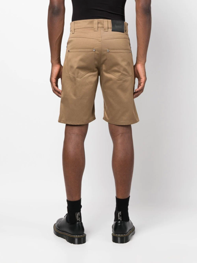 Gmbh Double-zip Bermuda Shorts In Braun