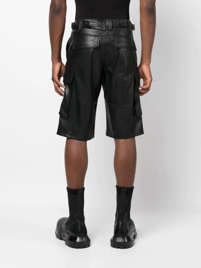 Shop Gmbh Double-zip Bermuda Cargo Shorts In Schwarz