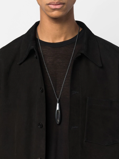 Parts Of Four Chrysalis Quartz Pendant Necklace In Silber