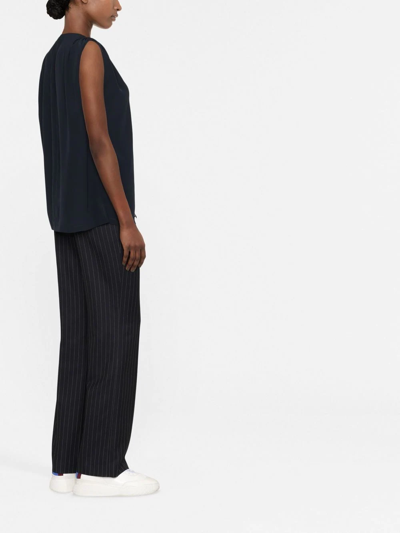 Stella Mccartney Buttoned Silk Blouse In Black