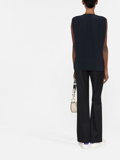 Stella Mccartney Buttoned Silk Blouse In Black
