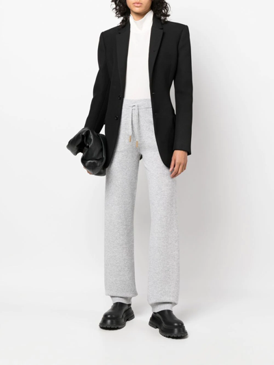 Shop Lorena Antoniazzi Crystal Embellished Track Pants In Grey