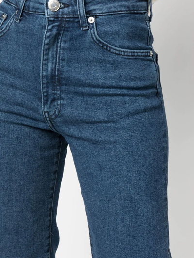 Shop Bimba Y Lola Straight-leg Cropped Jeans In Blue