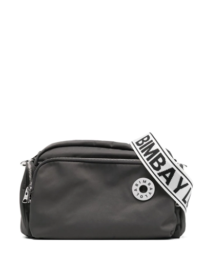 Shop Bimba Y Lola M Logo-plaque Cross-body Bag In Grey