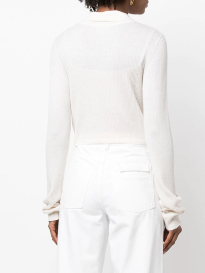 Shop Le Kasha Egic Organic-cashmere Cardigan In White