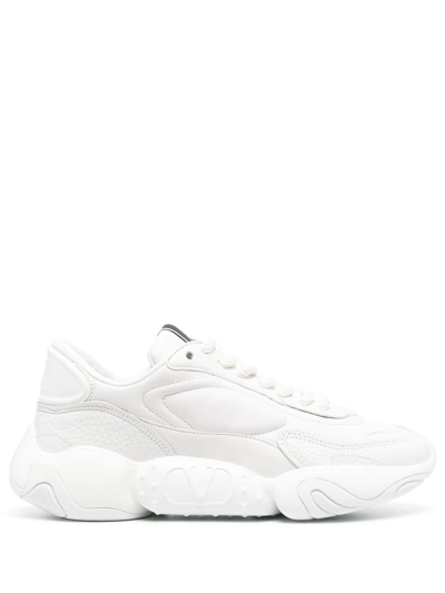 Shop Valentino Vlogo Low-top Sneakers In White