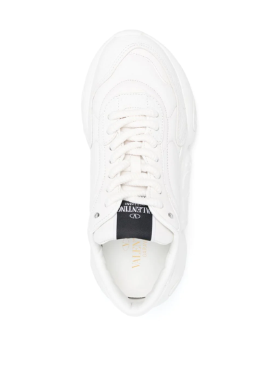 Shop Valentino Vlogo Low-top Sneakers In White