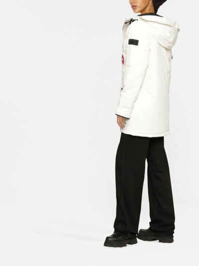 Shop Canada Goose Logo-patch Detail Padded Coat In White