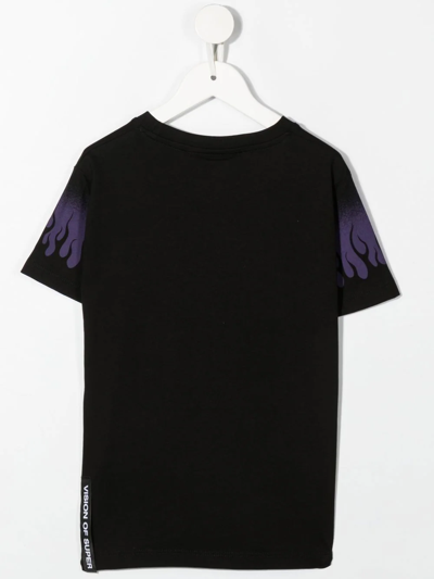 Vision Of Super Logo-patch Short-sleeve T-shirt In Black