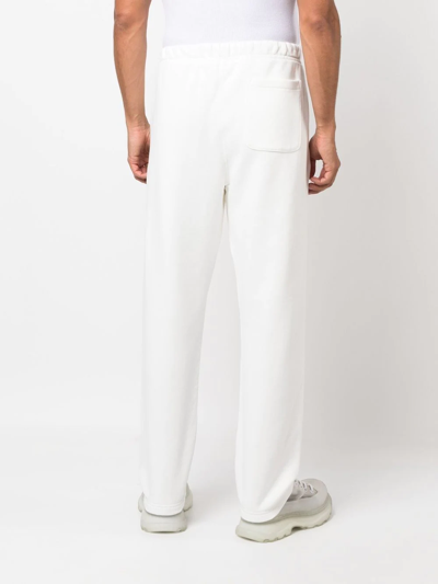 Moncler Genius Signature Logo Patched Drawstring Waist Track Pants In White