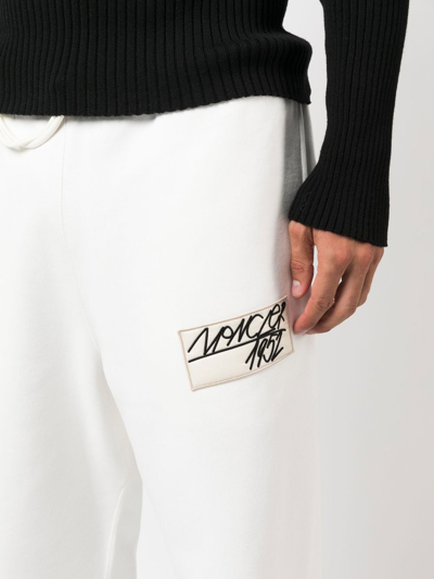 Moncler Genius Signature Logo Patched Drawstring Waist Track Pants In White