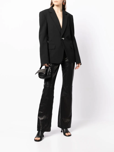 Shop Dion Lee Belted Single-breasted Blazer In Black