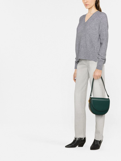 Lorena Antoniazzi V-neck Knitted Jumper In Grey