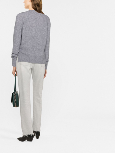 Lorena Antoniazzi V-neck Knitted Jumper In Grey