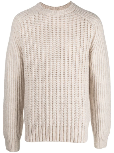 Shop Sunflower Ribbed-knit Jumper In Nude