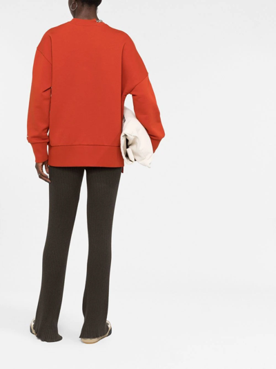 Shop Stella Mccartney Falabella Chain Sweatshirt In Orange