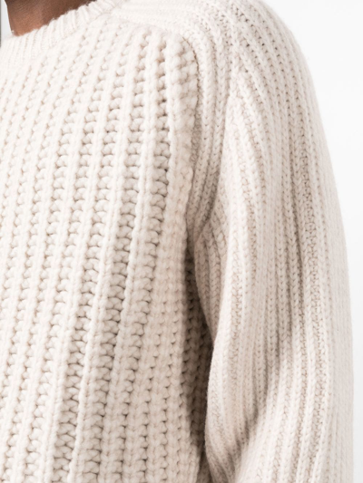 Shop Sunflower Ribbed-knit Jumper In Nude