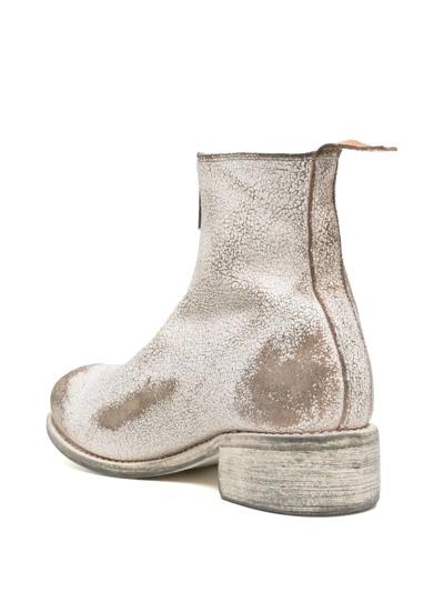 Guidi 40mm Zip-up Ankle Boots In White