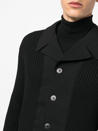 Shop Yohji Yamamoto Blazer-style Wool Cardigan In Schwarz