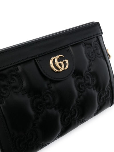 Shop Gucci Gg Matelassé Shoulder Bag In Black