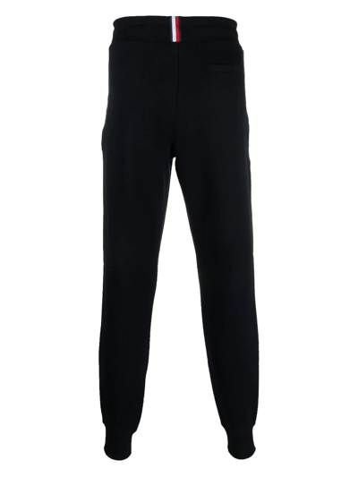 Tommy Hilfiger Logo-embroidered Drawstring Cotton Track Pants In Blau