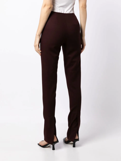Shop Materiel Rib-detail Tailored Trousers In Red