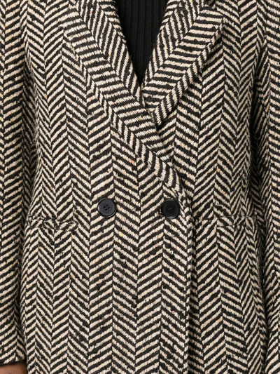 Shop Anine Bing Diana Fishbone-pattern Blazer In Black