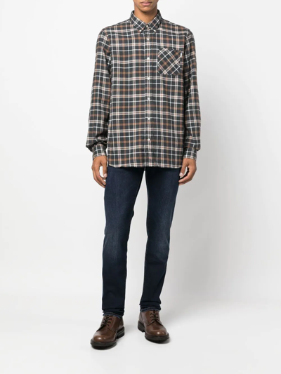 Jacob Cohen Logo-patch Straight-leg Jeans In Blau