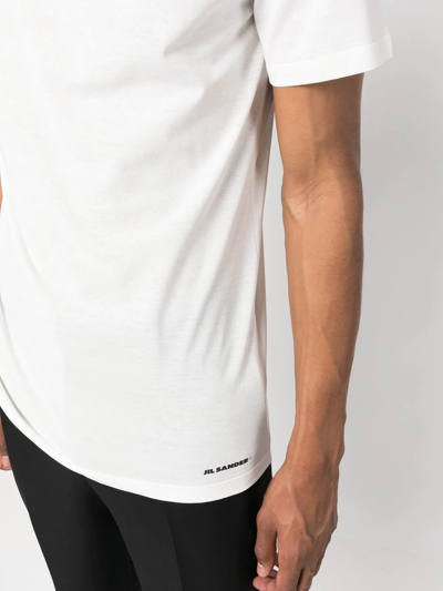 Jil Sander Crew-neck Fitted T-shirt In Weiss
