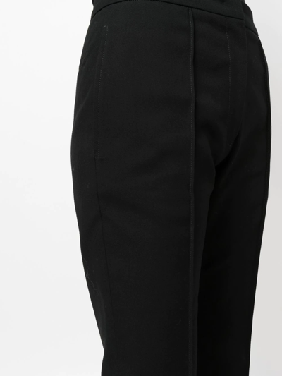 Shop Jil Sander High-waisted Cropped Trousers In Black