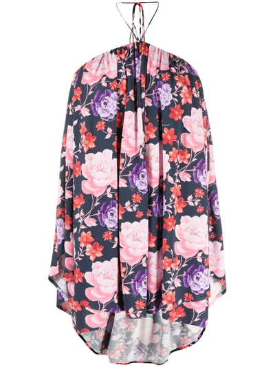 MAGDA BUTRYM FLORAL-PRINT HALTERNECK DRESS 