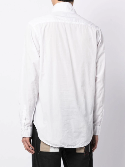 Shop Yohji Yamamoto Pussybow Long-sleeve Shirt In Weiss