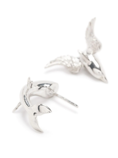 Shop Alan Crocetti Love Struck Dolphin Earring In Silber