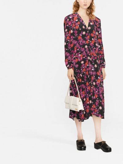 Isabel Marant Floral-print Dress In Black