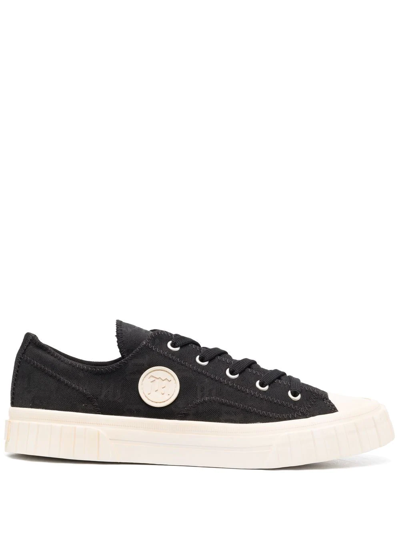 Shop Misbhv Logo-patch Lace-up Sneakers In Schwarz