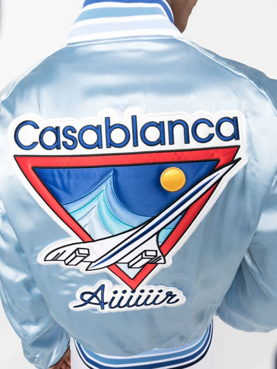 Shop Casablanca Air Souvenir Jacket In Blau
