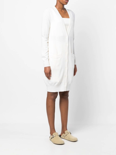 Malo Button-up Cashmere Cardigan In Weiss