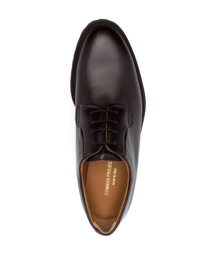 Common Projects Lace-up Leather Derby Shoes In Braun
