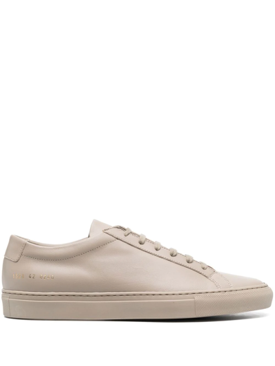 Shop Common Projects Low-top Leather Sneakers In Nude