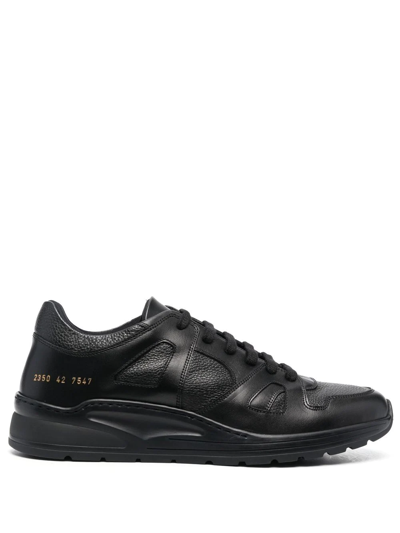 Shop Common Projects Track Technical Leather Low-top Sneakers In Schwarz