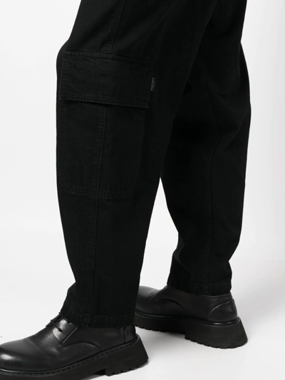Shop Yohji Yamamoto Loose-fit Drawstring Jeans In Schwarz