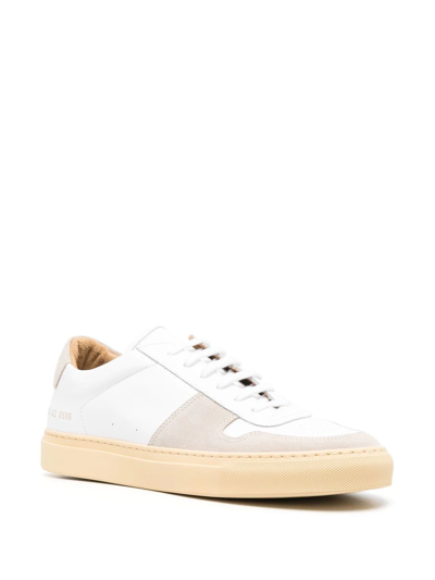 Shop Common Projects Bball Low-top Leather Sneakers In Weiss