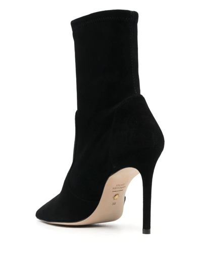 Stuart Weitzman Stuart 100mm Stretch-design Ankle Boots In Black