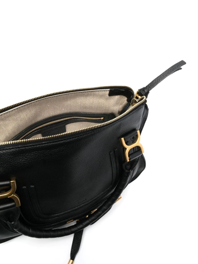 Chloé Marcie Leather Tote-bag In 001 Black