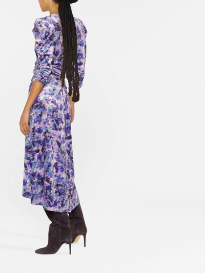 Isabel Marant Gilalbi Floral-print Dress In Violett