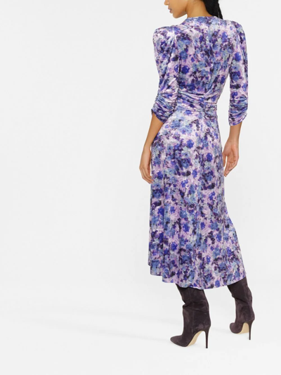 Isabel Marant Gilalbi Floral-print Dress In Violett