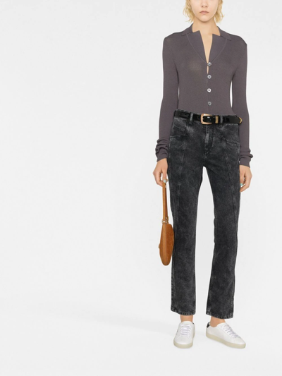 Shop Isabel Marant Straight-leg Cropped Jeans In Schwarz