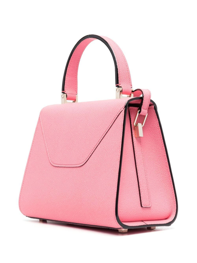 Valextra Leather Tote Bag In Pbl Blush